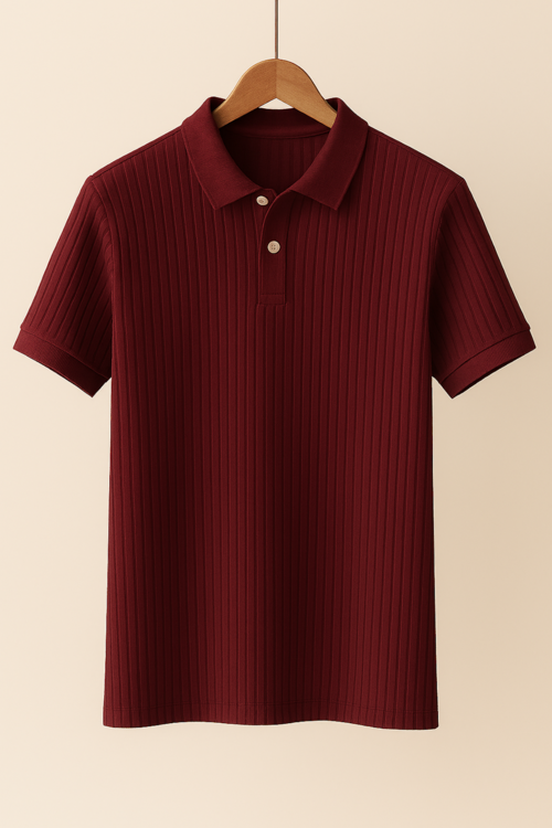 T-Shirt for Casual Daily Wear | Maroon | XL