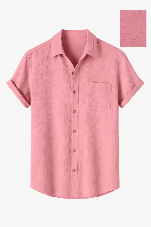 Men Sleeveless Shirt-Pink (Size-M)